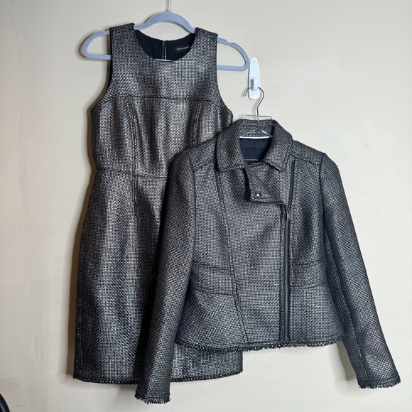 Banana Republic Gunmetal dress & jacket size 4 - Picture 4 of 15